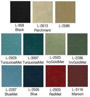 1967 Falcon Futura Bench Seat Upholstery Color Chart