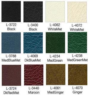 1972 Torino GT Bench Seat Upholstery Color Chart