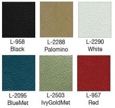 1965 Mustang Standard Bench Seat Upholstery Color Chart
