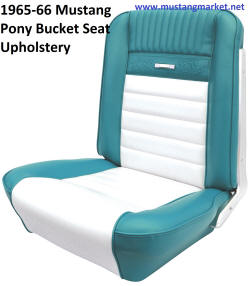 1966 66 Mustang Pony Bucket Seat Upholstery Covers Turquoise
