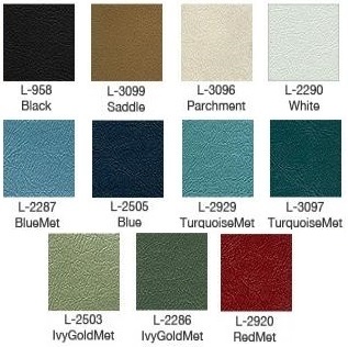 1967 67 Mustang Standard Door Panel Color Options