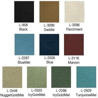 1968 Mustang Deluxe Bucket Seat Upholstery Color Chart