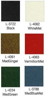 1973 Mustang Deluxe Bucket Seat Upholstery Color Chart