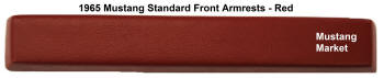 1965 65 Mustang Armrests Red