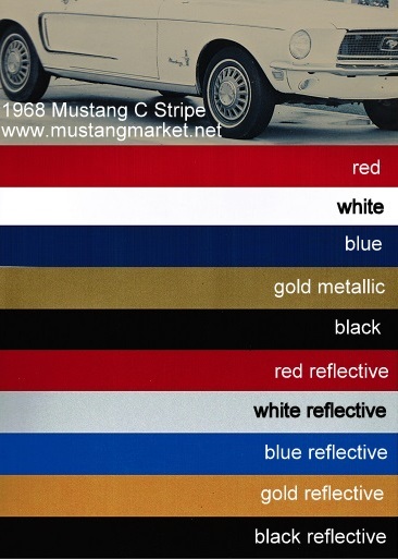 1968 68 Mustang C Stripe Kit