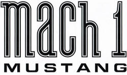 1971-1972 Mach 1 Stripe Name Emblem Logo